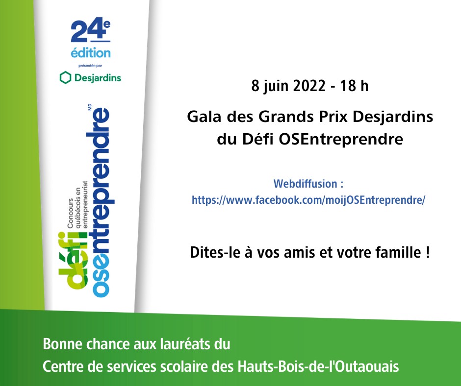 Gala des Grands Prix Desjardins du Défi OSEntreprendre