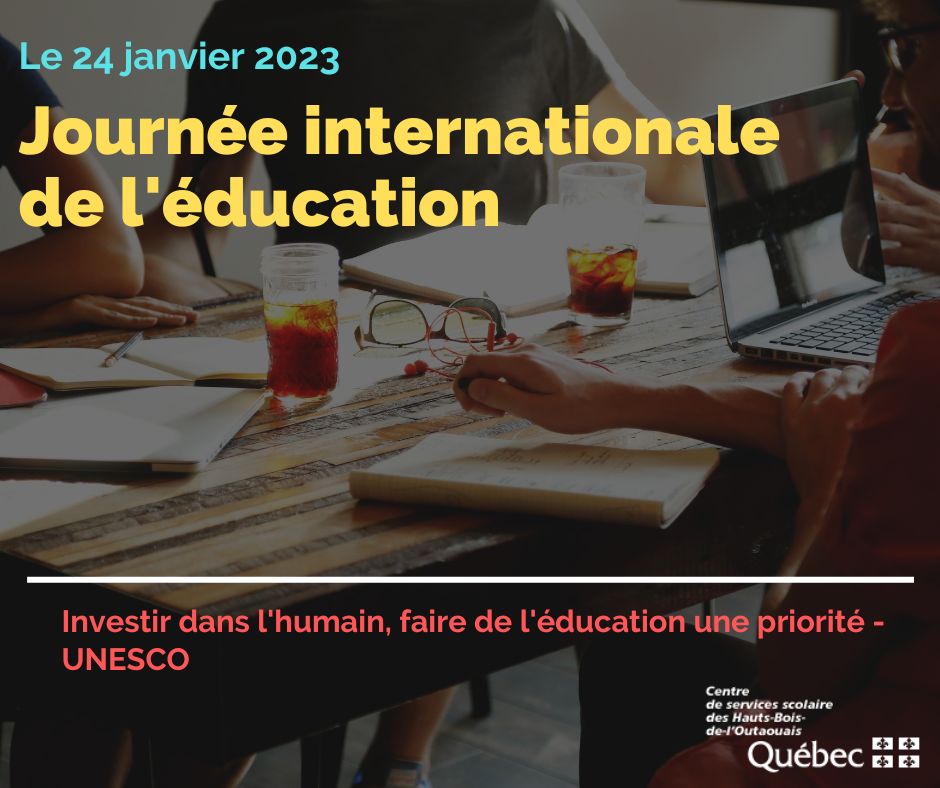 Le 24 janvier est la journée internationale de l’éducation