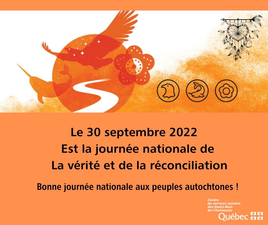 La Journée nationale de la vérité et de la réconciliation se tiendra le vendredi 30 septembre 2022