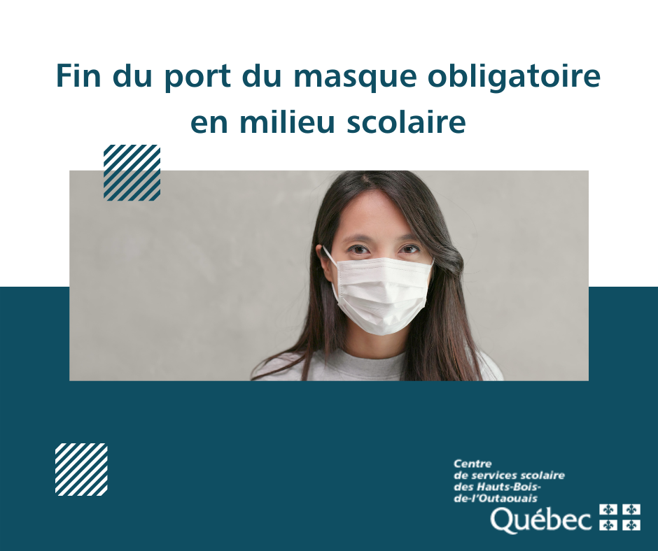 Fin du port du masque obligatoire en milieu scolaire