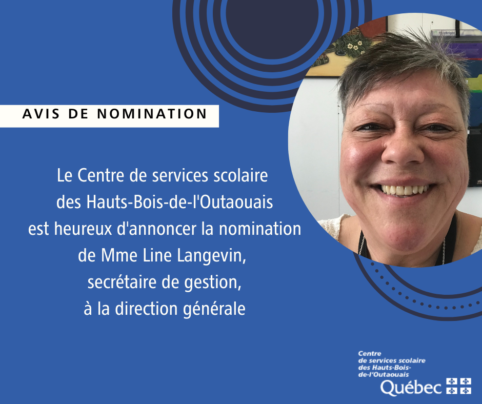 Nomination d'une secrétaire de gestion à la direction générale