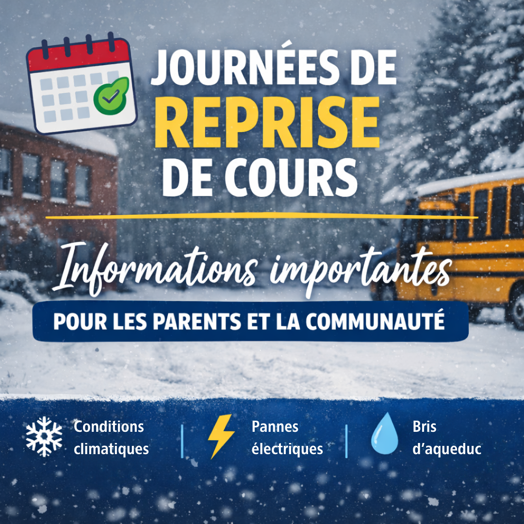 Journées de reprise de cours : informations importantes pour les parents et la communauté