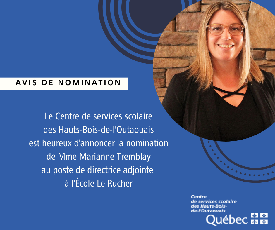 Nomination d’une direction adjointe à l’École Le Rucher