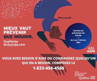 Semaine de prévention du suicide