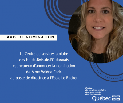 Nomination d’une direction à l’École Le Rucher