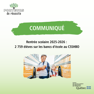 Rentrée scolaire 2025-2026 : 2 759 élèves sur les bancs d’école au CSSHBO