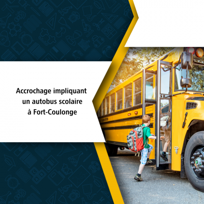 Accrochage impliquant un autobus scolaire à Fort-Coulonge